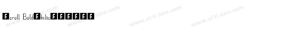 Scroll BoldItalic字体转换